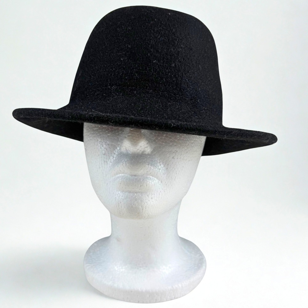 Arlin‎ Fedora Hat Unisex OS Black Wool Felt Pork Pie Classic Dark Academia
